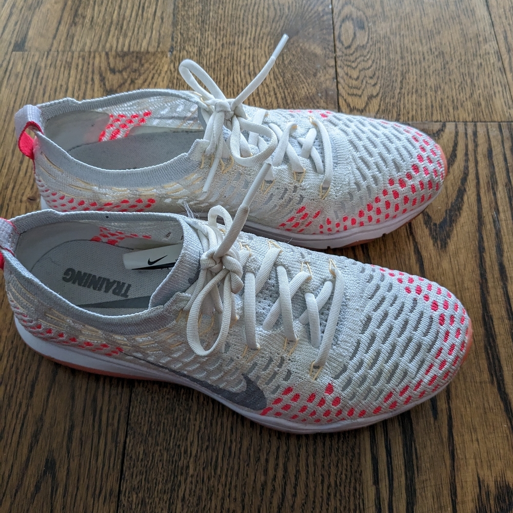 Nike size 6.5 pink and white sneakers